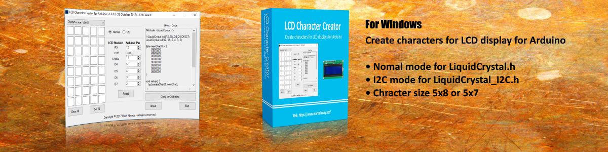 LCD Character Creator for Arduino